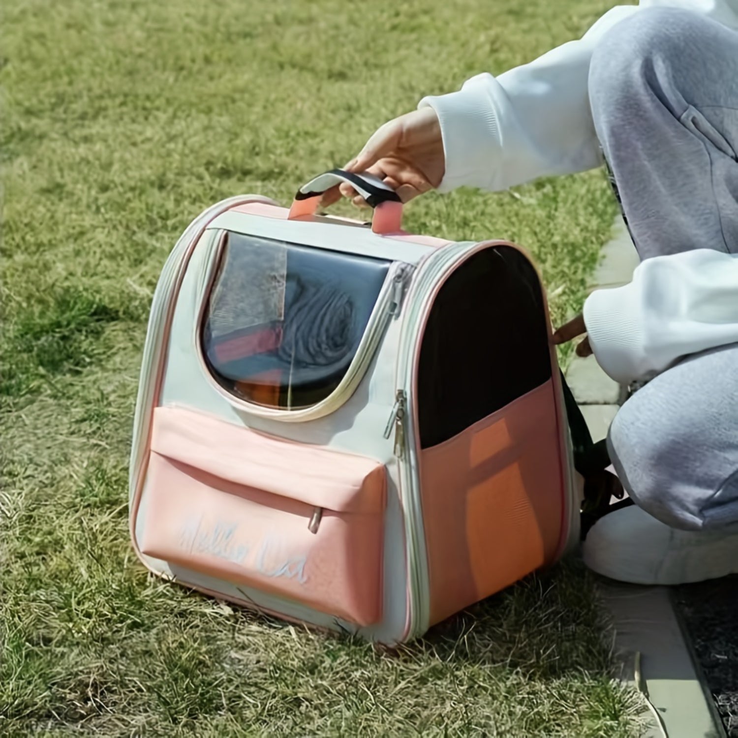 1Pc Cat Bag, Outing Portable Foldable Breathable Capsule Large Space Cat Bag