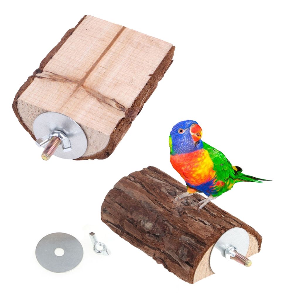 Wooden Rat Budgie Platform Perches Bird Toy Parrot Stand