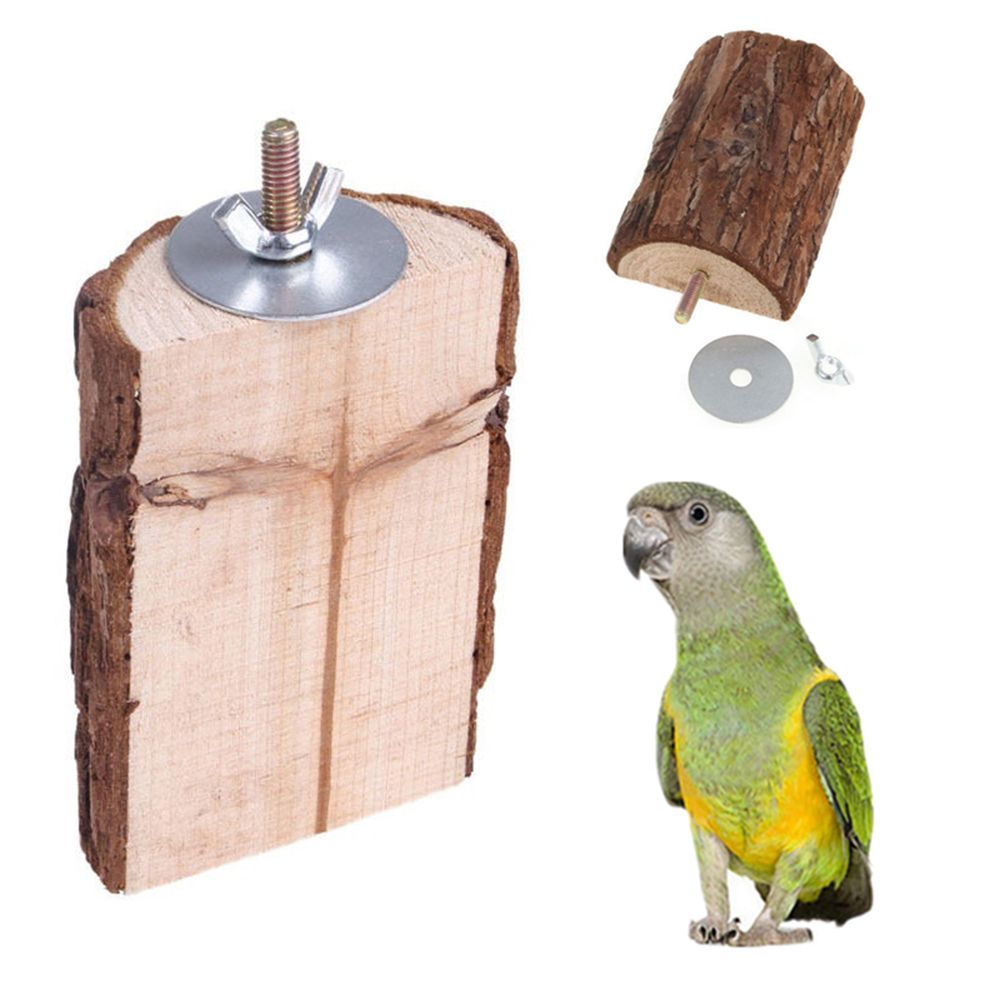 Wooden Rat Budgie Platform Perches Bird Toy Parrot Stand