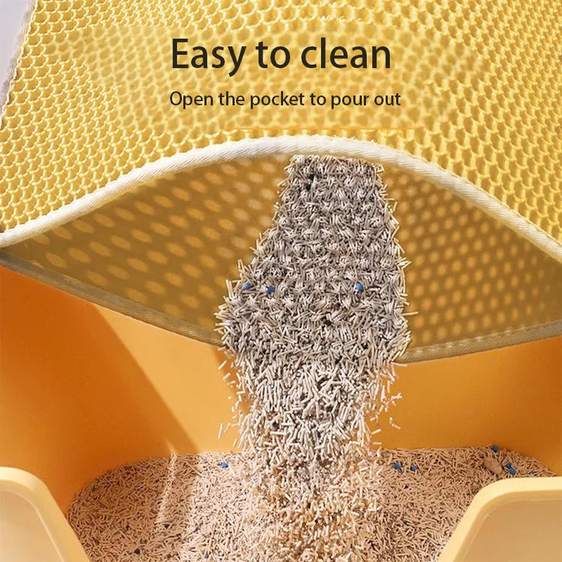 Cat Litter Mat Anti-carry-out Filter Anti-splash Dirty Basin Pet Double-layer Anti-urine Toilet Mat Easy to Clean and Non-slip
