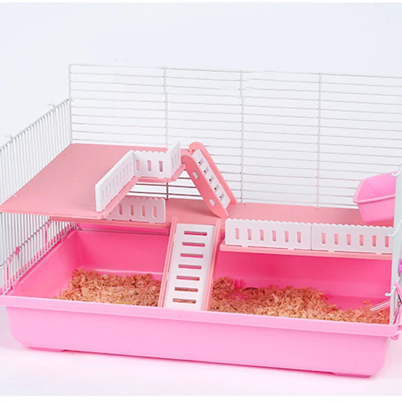 Double Layer Hamster Playing Standing Platform Safety Climbing Ladder Small Animals Cage Toys for Mouse Rat