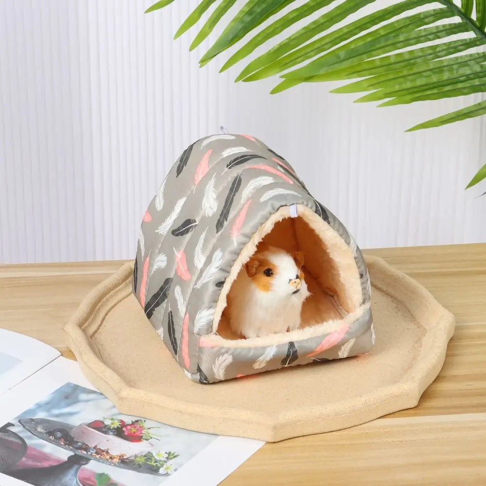 Hamster Nest Winter Warm Soft Mat Hangable Hamster House Small Animal Sleeping Bed Mini Pet Rabbit Squirrel Nest Guinea Pig Nest