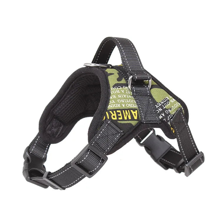 Nylon Adjustable Pet Harness For Dogs Reflective Dog Harness No Pull Small Medium Large Dog Harness Leash Dog Supplies