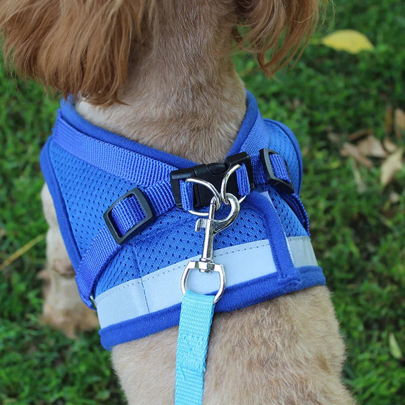 Pet Dog Harness and Leash Set Puppy Cat Chest Strap Reflective for Small Medium Dogs Cat Harnesses Vest Pug Chihuahua Bulldog