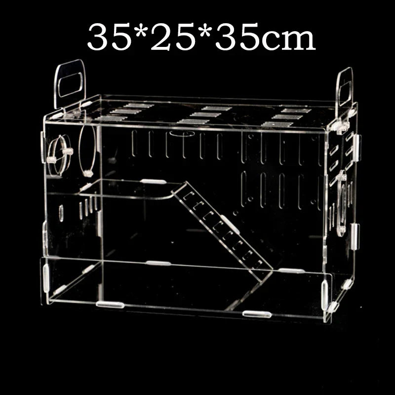 Acrylic Hamster Cage Transparent Single/Double/ Three Layer Villa Guinea Pig Golden Silk Bear Empty Cage Supplies Small Pet Nest