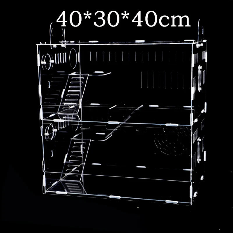 Acrylic Hamster Cage Transparent Single/Double/ Three Layer Villa Guinea Pig Golden Silk Bear Empty Cage Supplies Small Pet Nest
