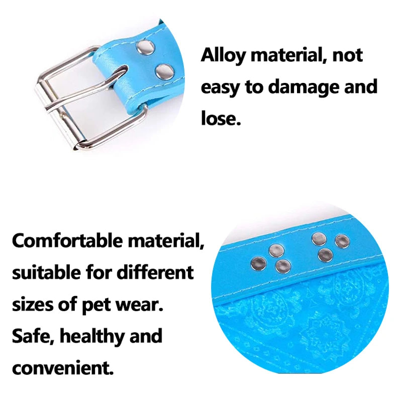 SUPREPET Cute Adjustable Small Dog Collars Puppy Pet Slobber Towel Outdoor Cat Collar Print Scarf  Design Dog Collar Neckerchief