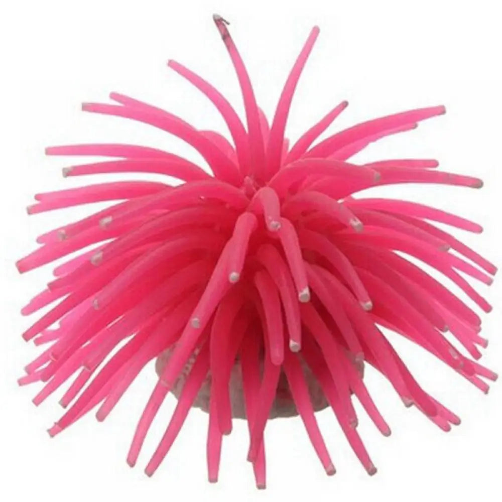 Aquarium Silicone Simulation Artificial Fish Tank Fake Coral Plant Underwater Aquatic Sea Anemone Ornament Decoration Accessory