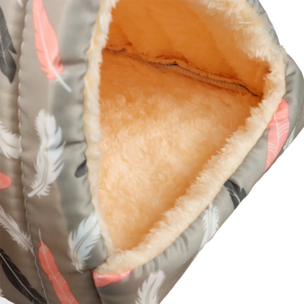 Hamster Nest Winter Warm Soft Mat Hangable Hamster House Small Animal Sleeping Bed Mini Pet Rabbit Squirrel Nest Guinea Pig Nest