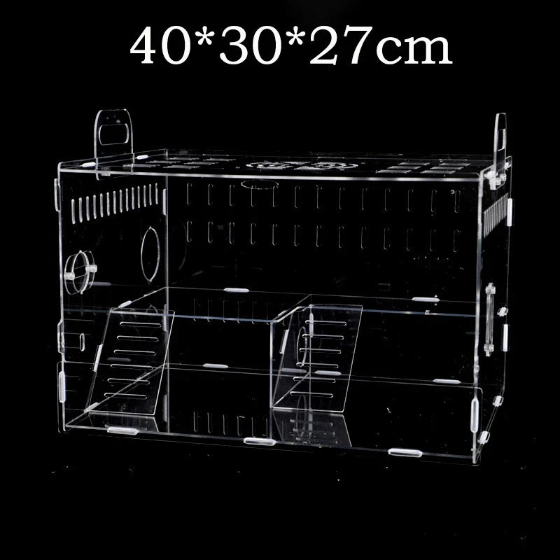 Acrylic Hamster Cage Transparent Single/Double/ Three Layer Villa Guinea Pig Golden Silk Bear Empty Cage Supplies Small Pet Nest