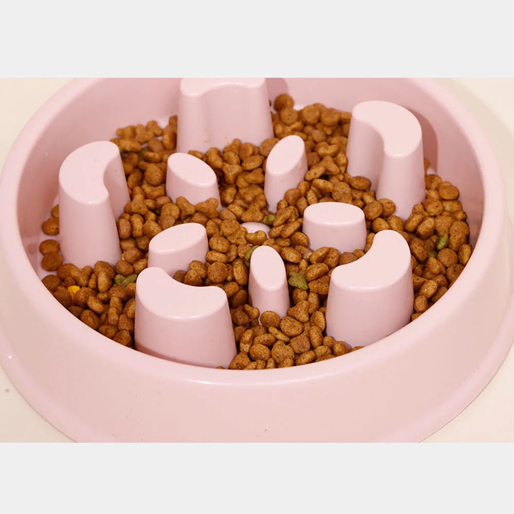 Slow Feeder Dog Bowls Dishes Bloat Stop Puppy Food Water Bowl for Dog Cat Non Slip Slow Eating Puzzle Maze Fun Pet Feeding Bowl