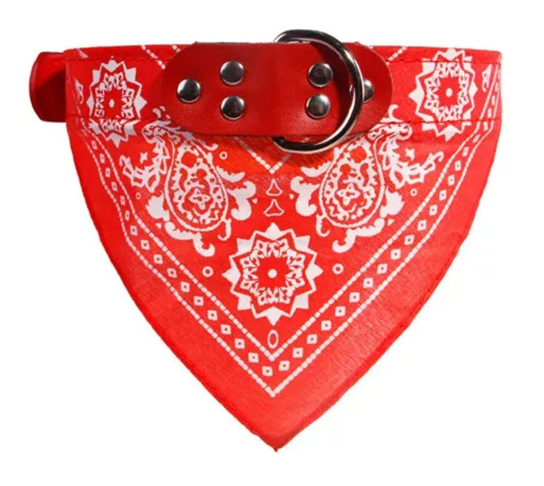 SUPREPET Cute Adjustable Small Dog Collars Puppy Pet Slobber Towel Outdoor Cat Collar Print Scarf  Design Dog Collar Neckerchief