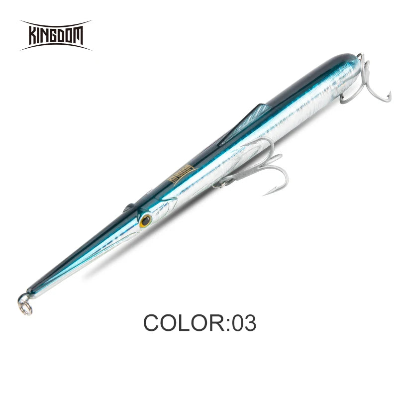 Kingdom Fishing Lures 11g 13g 30g 40g 205mm 130mm Long Casting Needle Pencil Artificial Stickbaits Sinking Floating Fishing Lure