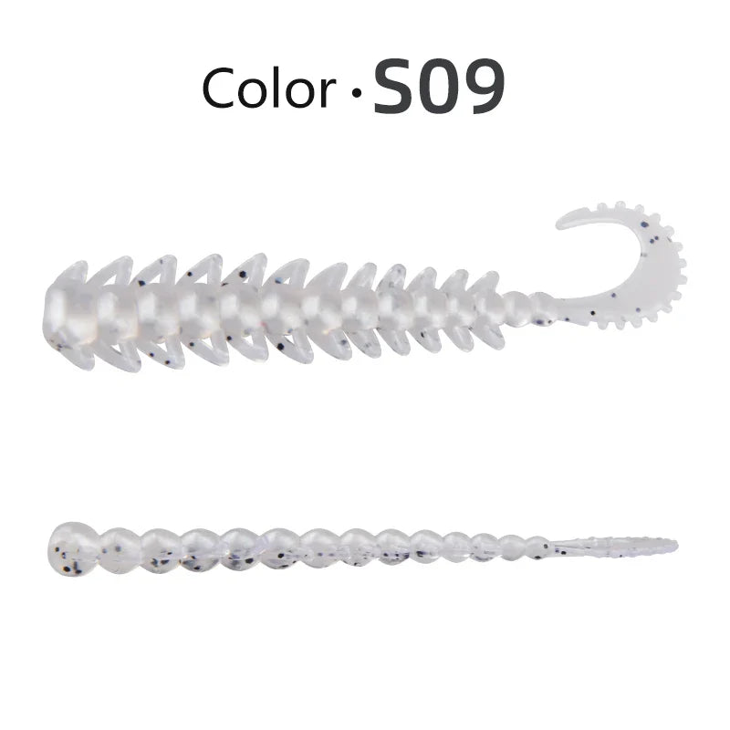 MEREDITH Fishing Lure Bug see Silicone Baits 75mm 20pcs Fishing Wobbler Bass Pike Shad Artificial Swimbait Jigging Soft Lures