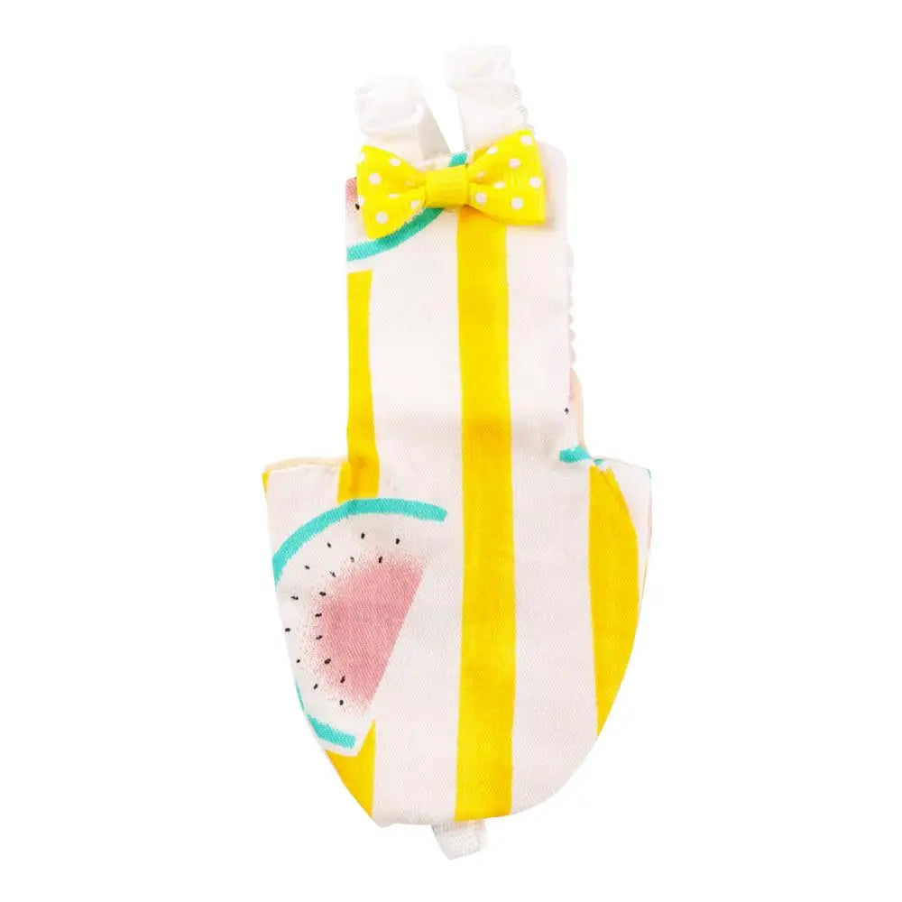 Parrot Diaper with Bowtie Cute Colorful Fruit Floral Cockatiel Pigeons Small Medium Large Pet Birds Flight Suit Clothes Washable