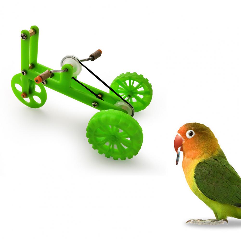 Bird Interactive Toy Creative Colorful Fun Parrot Green Bicycle Toy Household Birdcage Decoration для попугаев