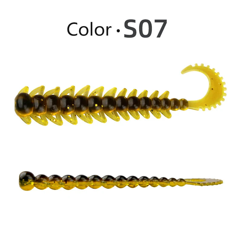 MEREDITH Fishing Lure Bug see Silicone Baits 75mm 20pcs Fishing Wobbler Bass Pike Shad Artificial Swimbait Jigging Soft Lures