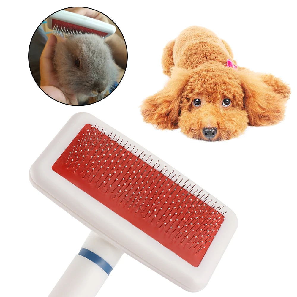 Pet Slicker Brush for Dogs Cats Massage Brush Deshedding Comb Grooming Brush for Poodle Maltese Puppy Kitten Guinea Pig Rabbit