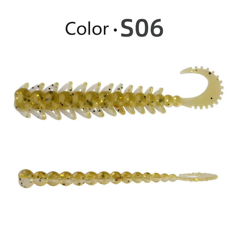 MEREDITH Fishing Lure Bug see Silicone Baits 75mm 20pcs Fishing Wobbler Bass Pike Shad Artificial Swimbait Jigging Soft Lures