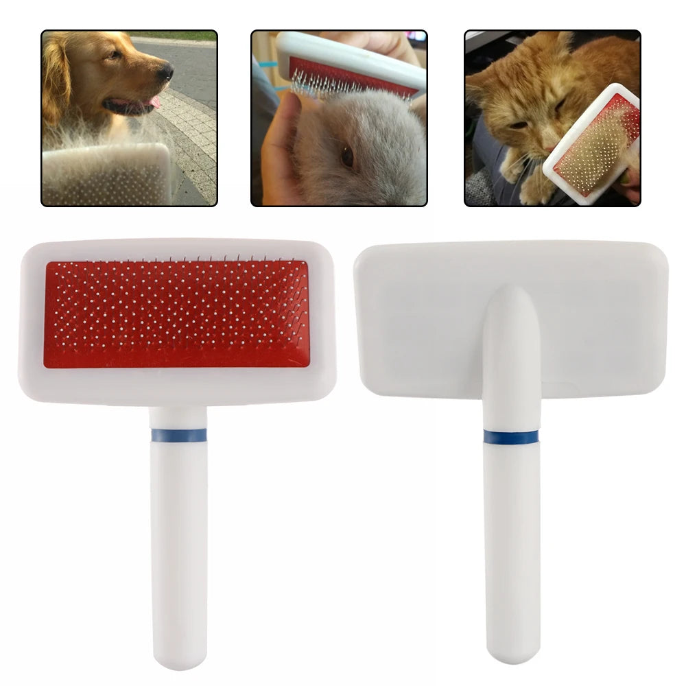 Pet Slicker Brush for Dogs Cats Massage Brush Deshedding Comb Grooming Brush for Poodle Maltese Puppy Kitten Guinea Pig Rabbit