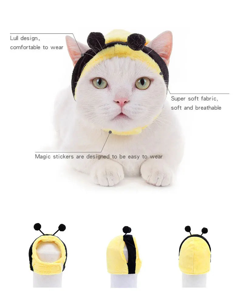 Animal Decorate Pet Cat Hat Multi Sizes Designer Soft Cotton Dogs Accessories Head Wear Adjustable Lovely Winter Kitten Caps