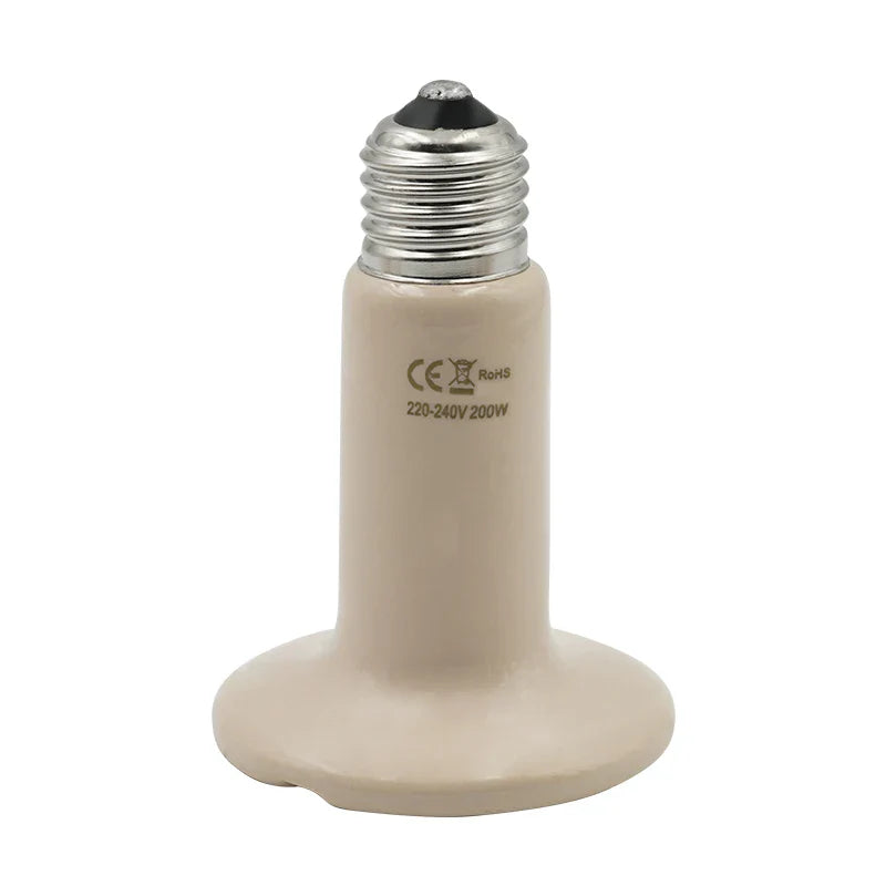 5Pcs Pet Heating Lamp 220V Infrared Ceramic Emitter Heat Light Bulb Pet Brooder Reptile Lamp 25W 50W 75W 100W 150W 200W