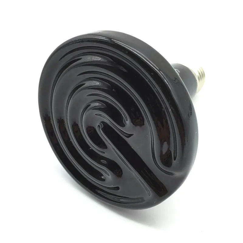 Ceramic Emitter Heat Lamp Bulb Pet Heating Light Bulb Infrared Black for Ceramic Heate Reptile Animals Heater Brooder Chocadeira