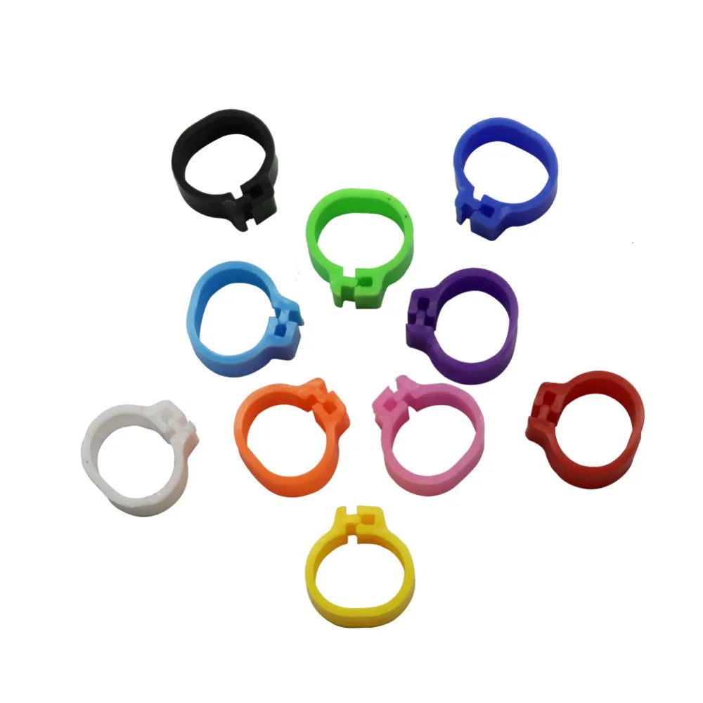 2000 Pcs Inner Diameter 8mm 10mm Bird Foot Ring Dove Pigeon Parrot Leg Rings Small Birds Foot Ring Bird Clip Ring 10 Colors