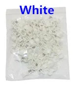 100 Pcs / lot Bird clip ring 2.7mm 3mm 4mm 4.5mm 5mm Plastic foot rings Colorful birds, Acacia birds pigeon All kinds of bird fo