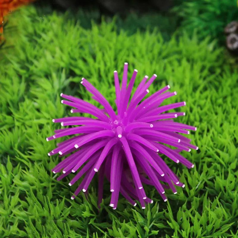 Aquarium Silicone Simulation Artificial Fish Tank Fake Coral Plant Underwater Aquatic Sea Anemone Ornament Decoration Accessory