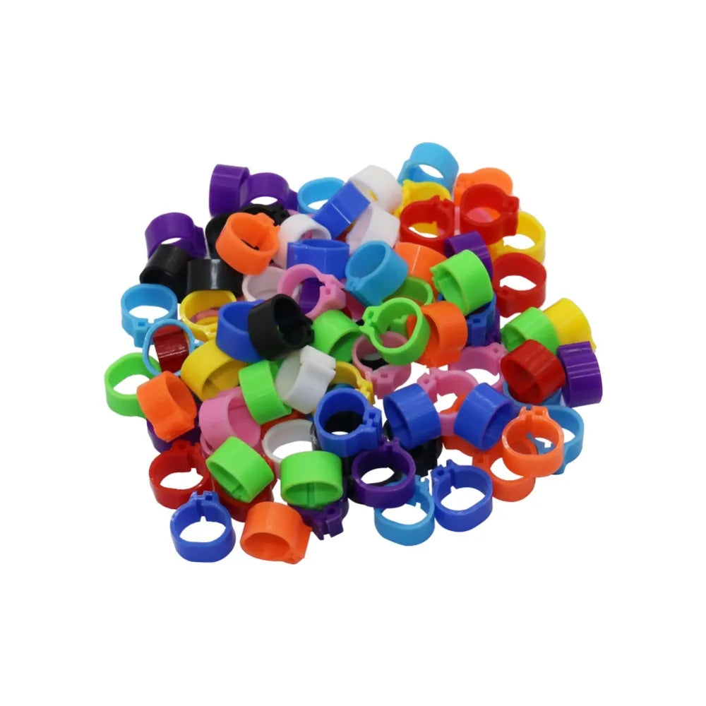 2000 Pcs Inner Diameter 8mm 10mm Bird Foot Ring Dove Pigeon Parrot Leg Rings Small Birds Foot Ring Bird Clip Ring 10 Colors