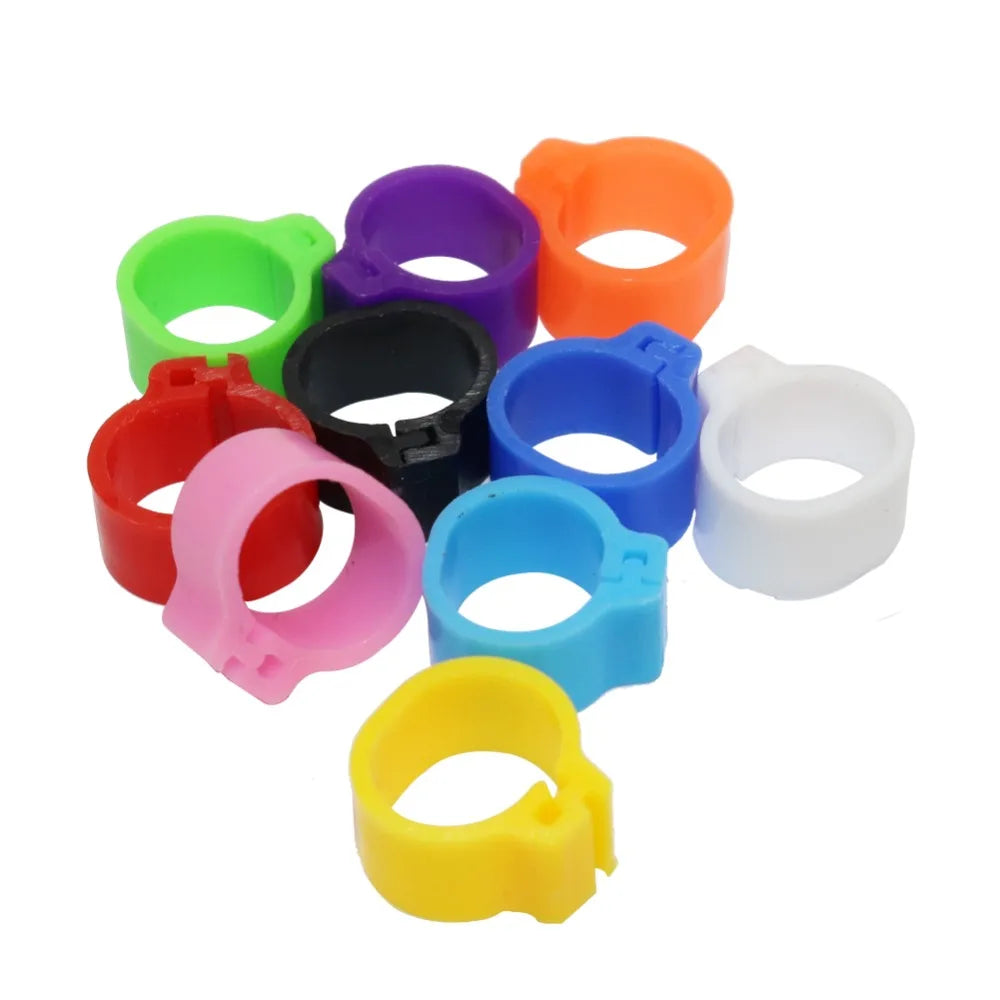 2000 Pcs Inner Diameter 8mm 10mm Bird Foot Ring Dove Pigeon Parrot Leg Rings Small Birds Foot Ring Bird Clip Ring 10 Colors