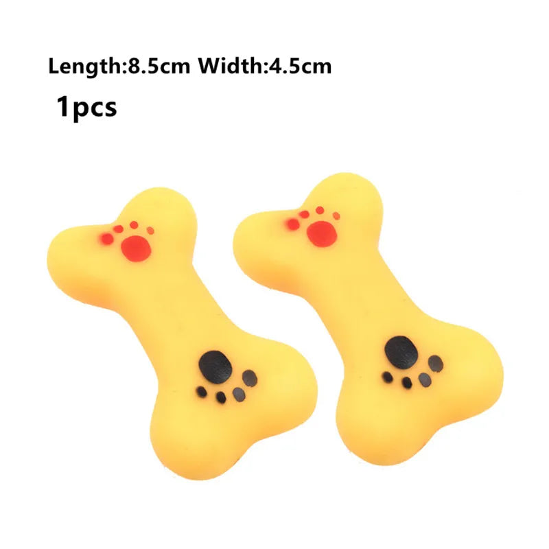 New Pet Toy Rubber Squeak Toys for Dog Chew Bone Slipper Squeaky Ball Dog Toys Tooth Grinding & Training supplies accessories