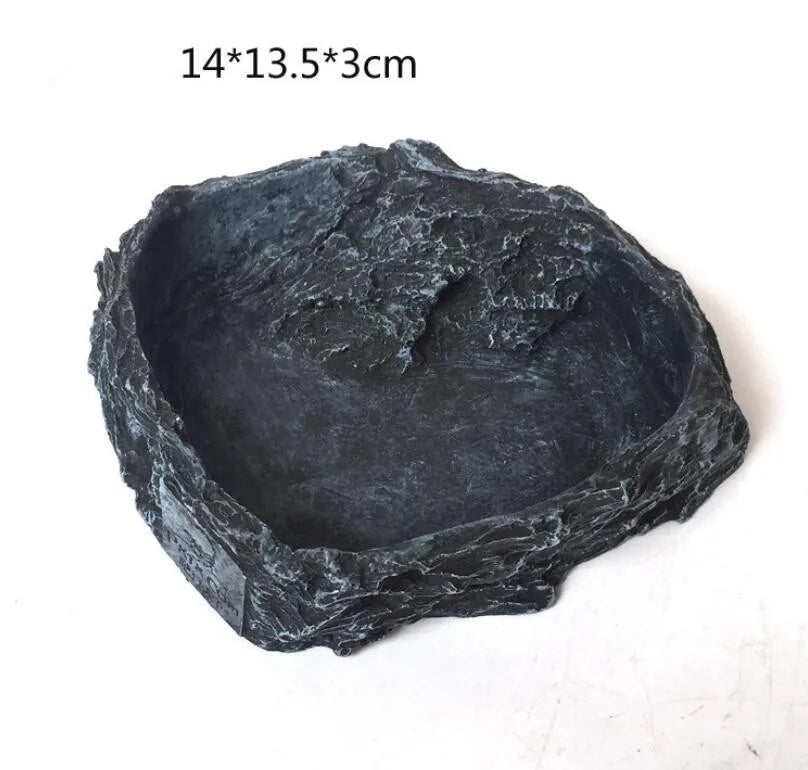 Crawler Pet Feeder Bowl Basin Resin Non-toxic Food Water Pot Reptile Turtle Tortoise Scorpion Lizard Crabs Pets Supplies