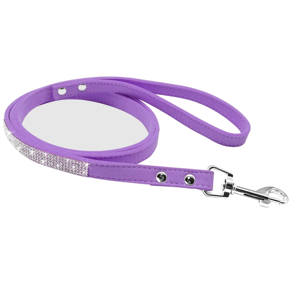 Fashion Rhinestone Dog Leash Pet Bling Shiny Cat Puppy Walking Leashes Lead For Small Dogs Cats Chihuahau Yorkshire Teddy 120cm