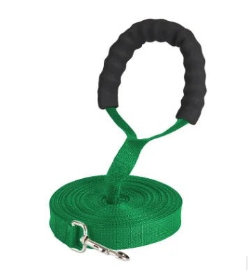 Long Nylon Leash with Comfortable Sponge Handle for Dogs Lanyard Outdoor Training Walk 1.8m 3m 6m 10m 15m 20m 30m 50m Dog Lead