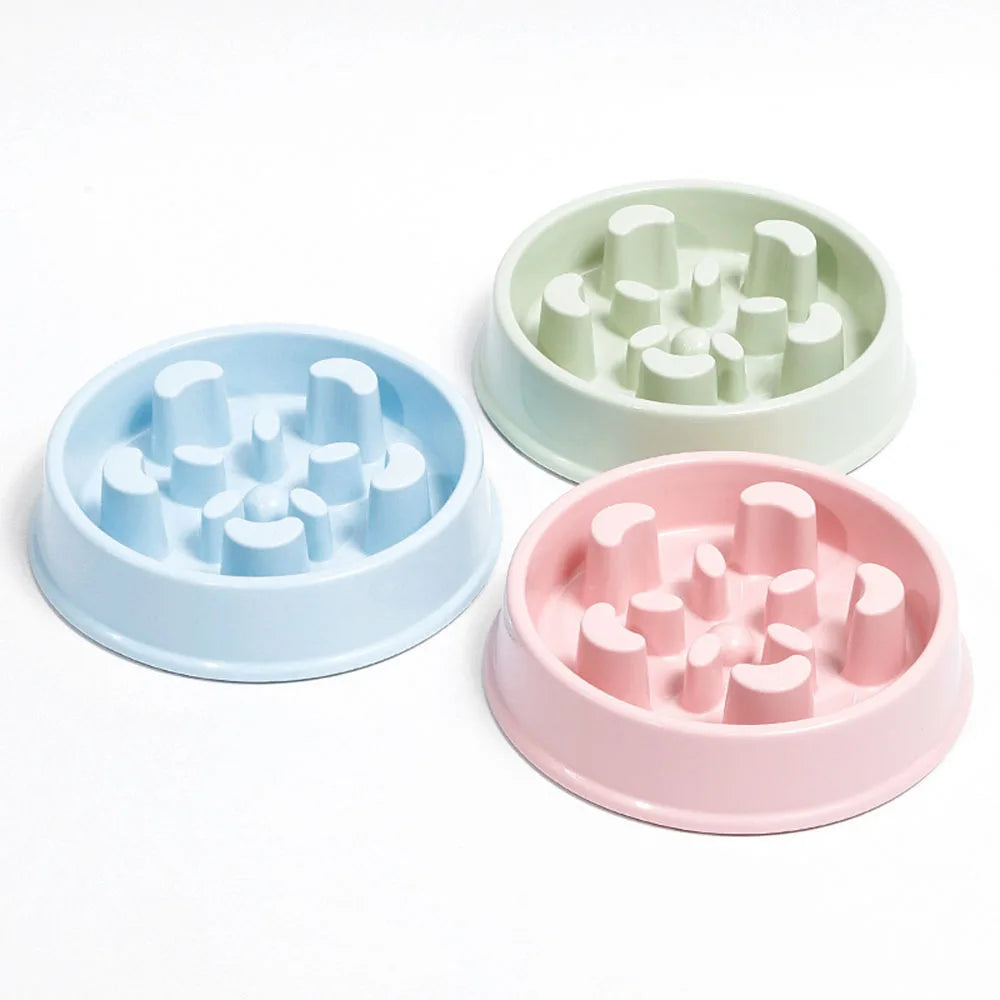 Slow Feeder Dog Bowls Dishes Bloat Stop Puppy Food Water Bowl for Dog Cat Non Slip Slow Eating Puzzle Maze Fun Pet Feeding Bowl