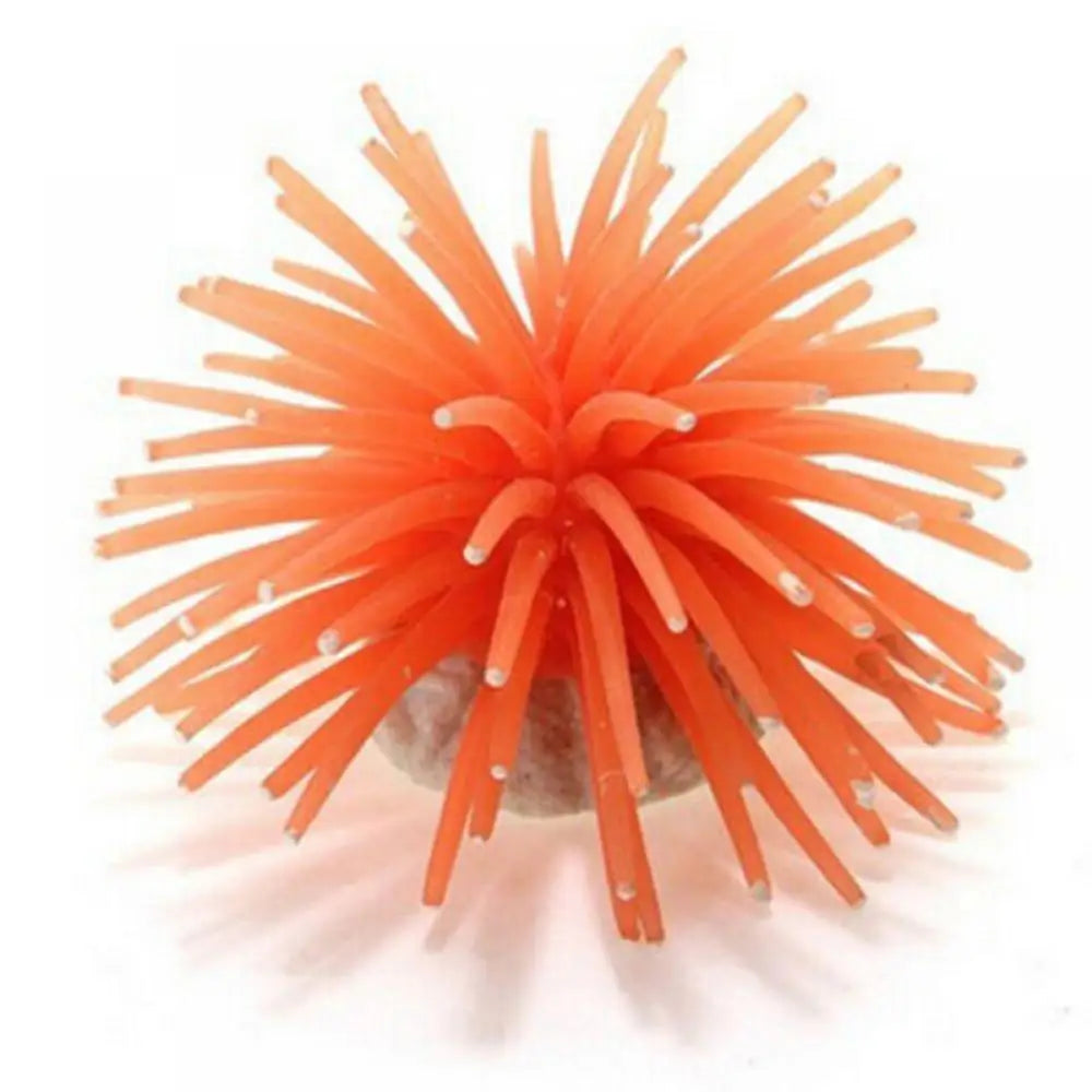 Aquarium Silicone Simulation Artificial Fish Tank Fake Coral Plant Underwater Aquatic Sea Anemone Ornament Decoration Accessory
