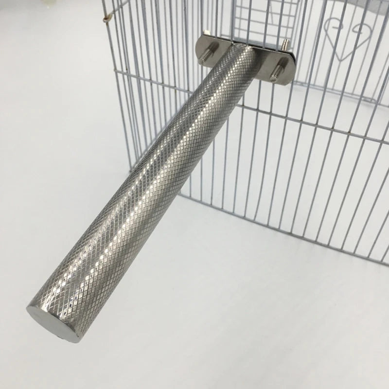 20/25/30CM Parrot Perches Bird Stainless Steel Stand Scratching Stick Climbing Paw Grinding Toys for Birds Cage Accessories