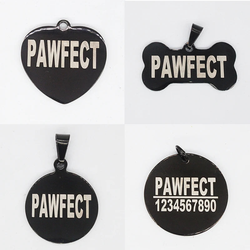 Bone Dog ID Tag Pet Collar Pendant Personalized Engraved Dog Face Name for Cat Puppy Keyring Charm Necklace Accessories Gender