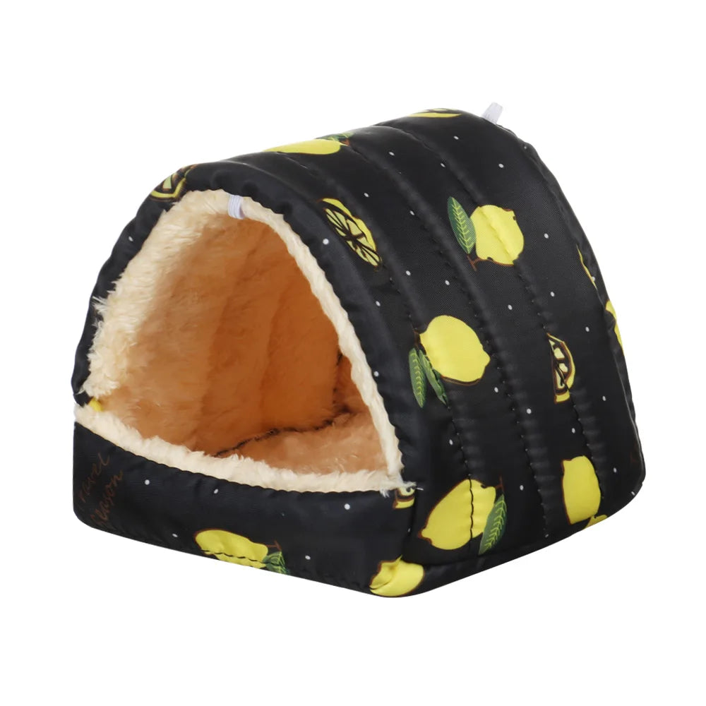 Hamster Nest Winter Warm Soft Mat Hangable Hamster House Small Animal Sleeping Bed Mini Pet Rabbit Squirrel Nest Guinea Pig Nest