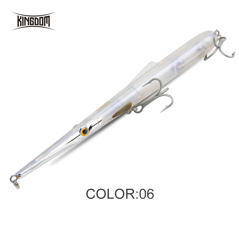Kingdom Fishing Lures 11g 13g 30g 40g 205mm 130mm Long Casting Needle Pencil Artificial Stickbaits Sinking Floating Fishing Lure
