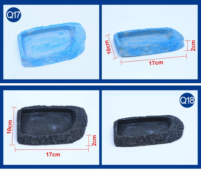 Crawler Pet Feeder Bowl Basin Resin Non-toxic Food Water Pot Reptile Turtle Scorpion Lizard Gecko Decor Pets Supply Accessories