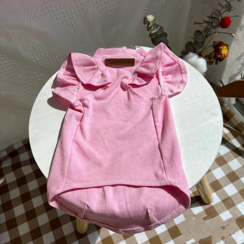 2021 Luxury Sphynx Cat Clothes Summer Dog Fancy Dress For Hairless Cats Clothing Small French Bulldog Puppy Costume Kittens Vest