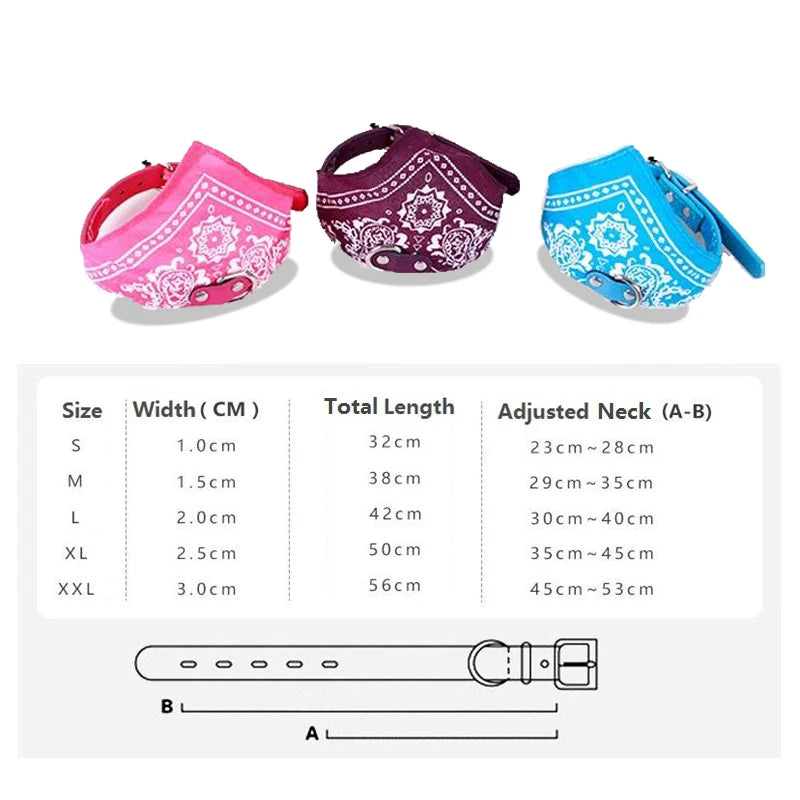 SUPREPET Cute Adjustable Small Dog Collars Puppy Pet Slobber Towel Outdoor Cat Collar Print Scarf  Design Dog Collar Neckerchief