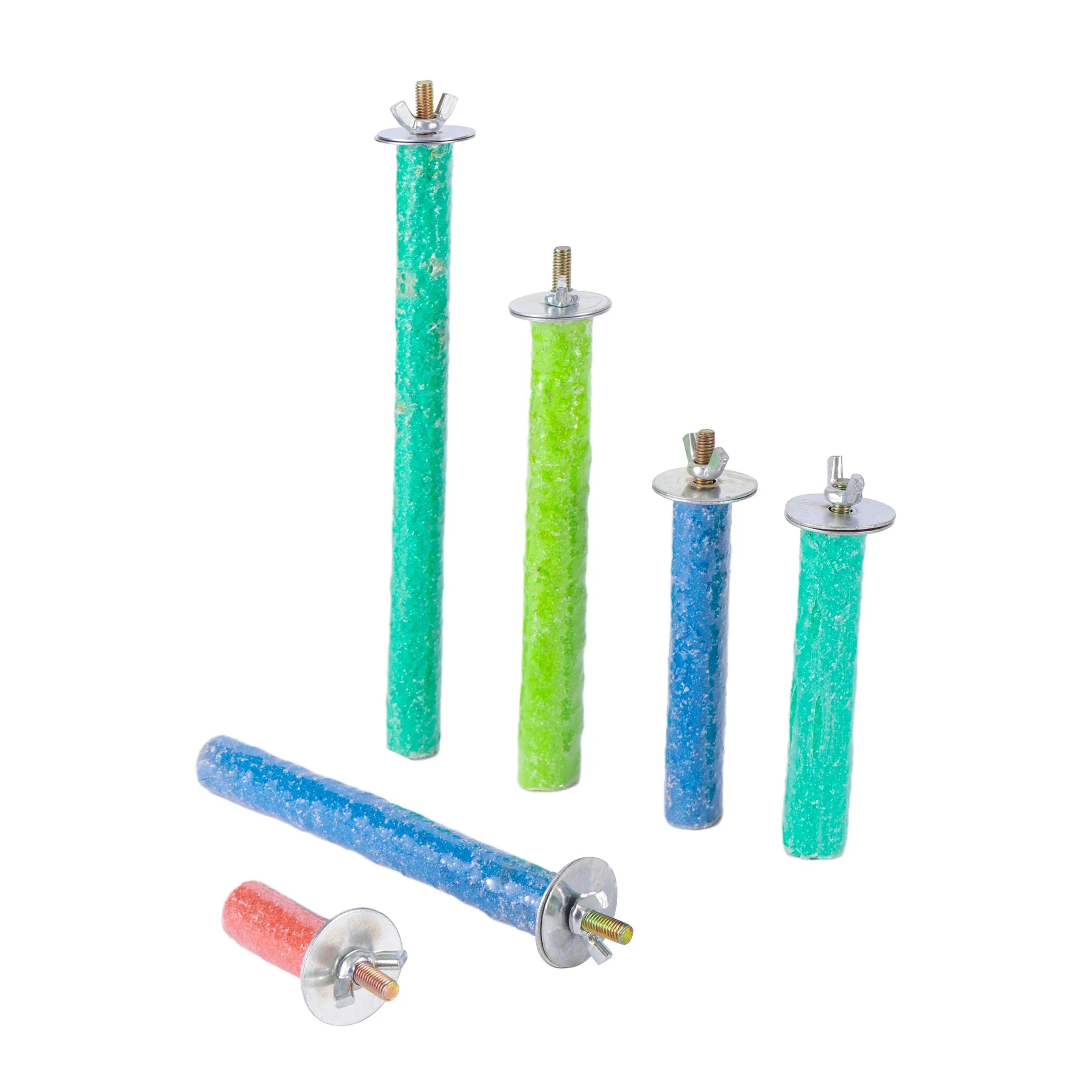 Pet Claw Grinding Stick Bird Cage Perch Stand Stick Parrot Stand Rod Claw Grinding Cleaning Toy Bird Perch Stand Random Colors