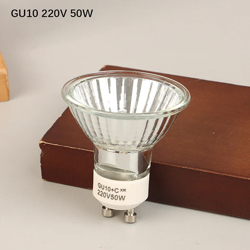 120V 220V 35W 50W Bubble GU10 MR11 MR16 Halogen Reflector Cup Light Thick Glass Halogen Tungsten Spotlight Lamp Cup