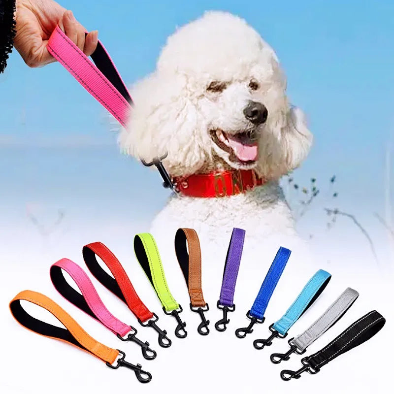 Dog Leash 25cm Dogs Leashes Reflective Short Leash for Medium Large Dog Walking Soft Padded Handle Dogs Leashes Short Pet Chain