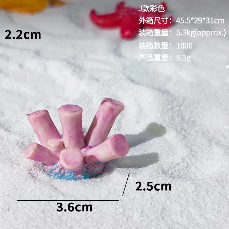 Artificial Coral Fish Tank Decoration Starfish Resin Reef Landscape Aquarium Decoration Accessories Craft Tabletop Ornaments