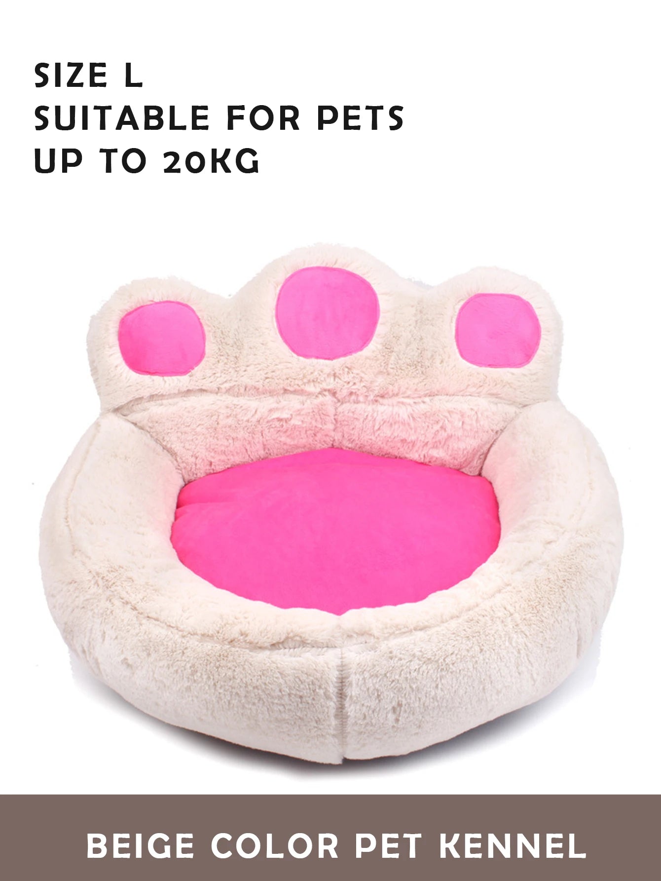 Super Soft Pet Nest for Large Medium Small Dogs Cats in All Seasons Removable Water Washing Dog Kennel Bear Paw Safety Pets Pad